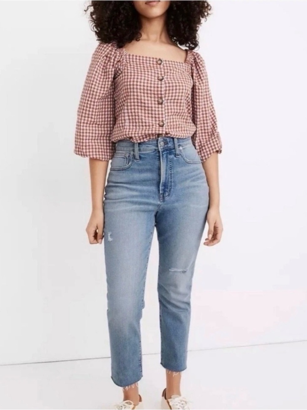 Madewell The Perfect Vintage Jean, distressed, raw hem, size 30